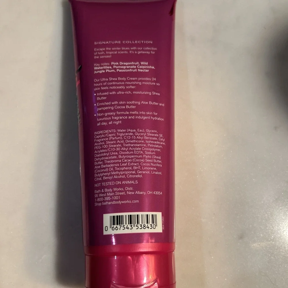 Bath & Body Works Juicy Pink Dragonfruit Ultra‎ Shea Cream 8oz Rare New